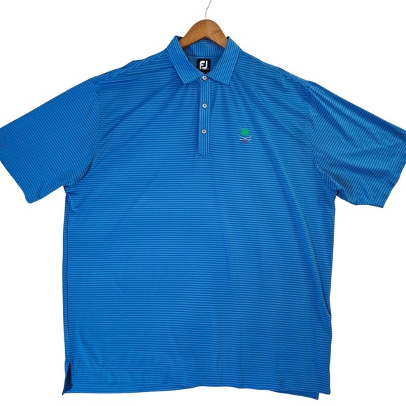 FootJoy Other - FootJoy Polo Shirt Men's 2XL Blue Striped Morris Country Golf Club ProDry